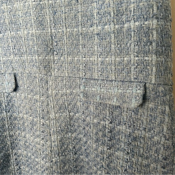 Zara Blue Tweed V-Neck Romper Blogger Favorite - Picture 7 of 8